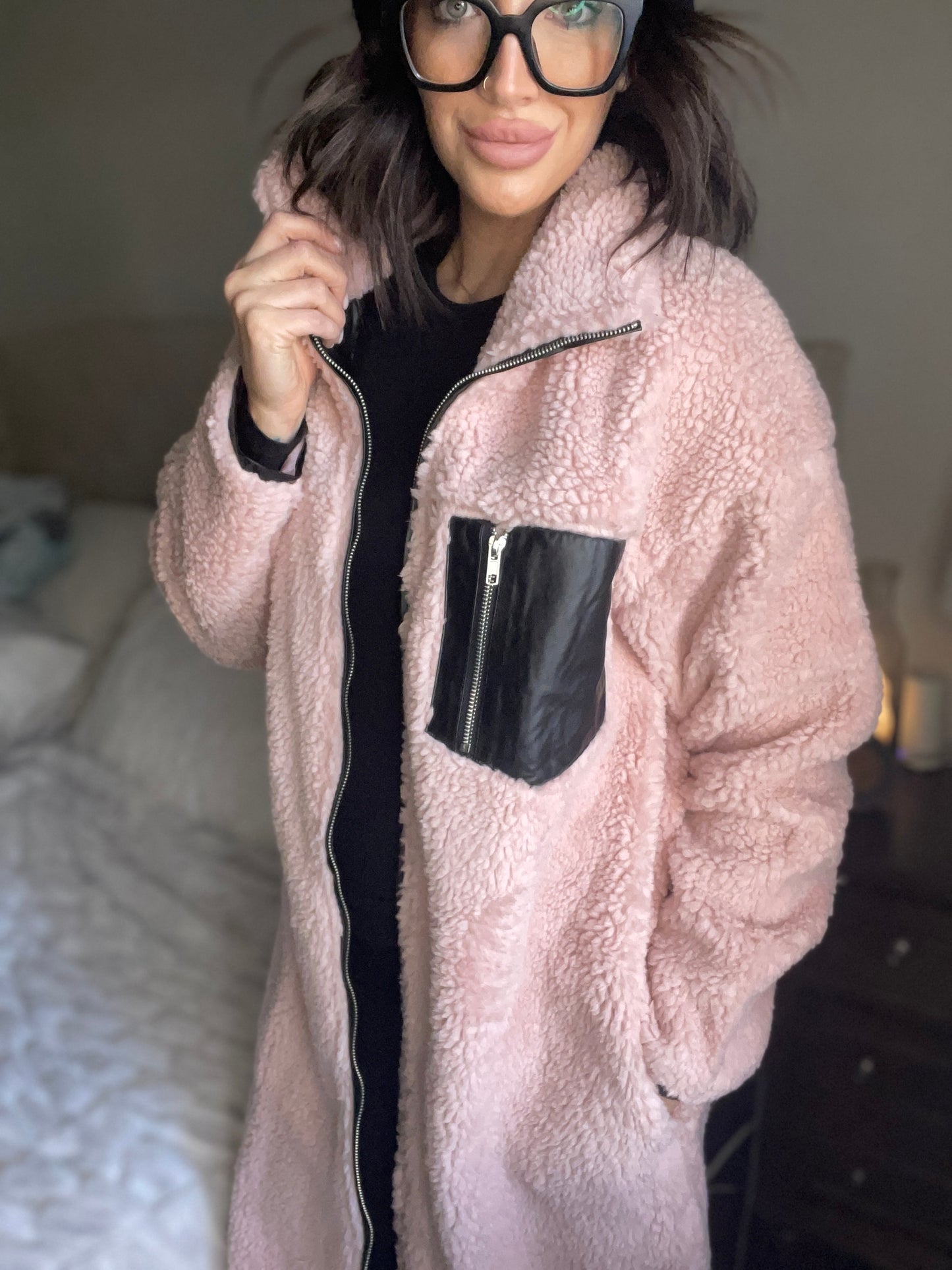 OVERSIZED LONG SHERPA COAT