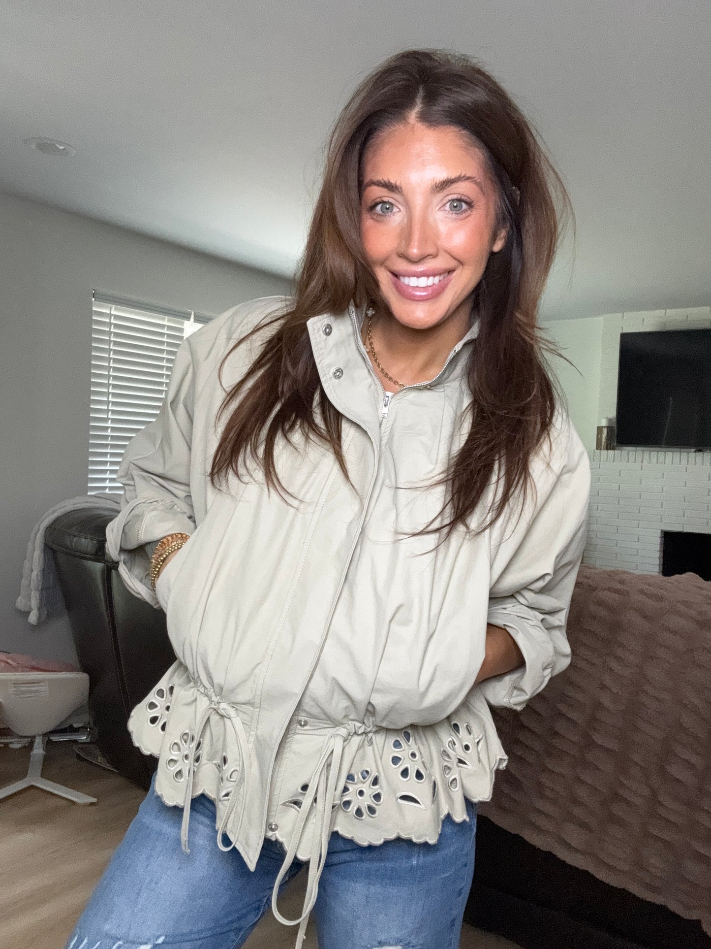 The sage scalloped jacket