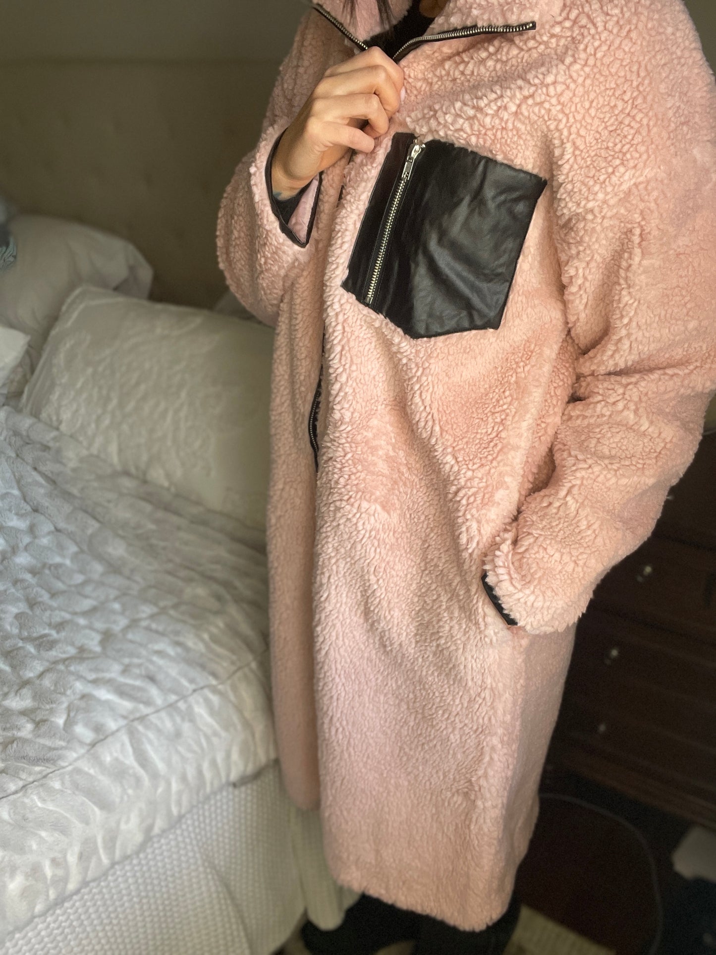 OVERSIZED LONG SHERPA COAT