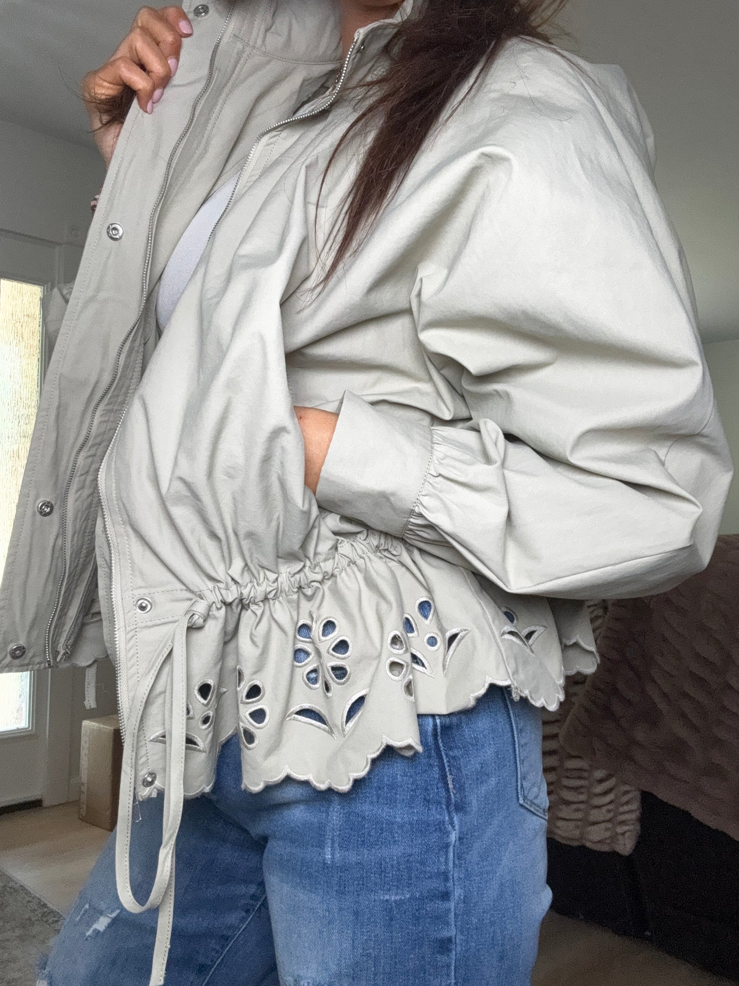 The sage scalloped jacket