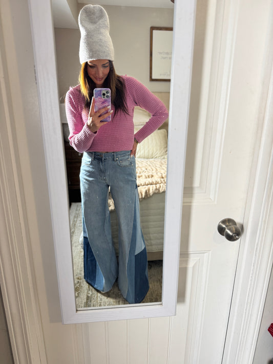 The free bird wide leg denim