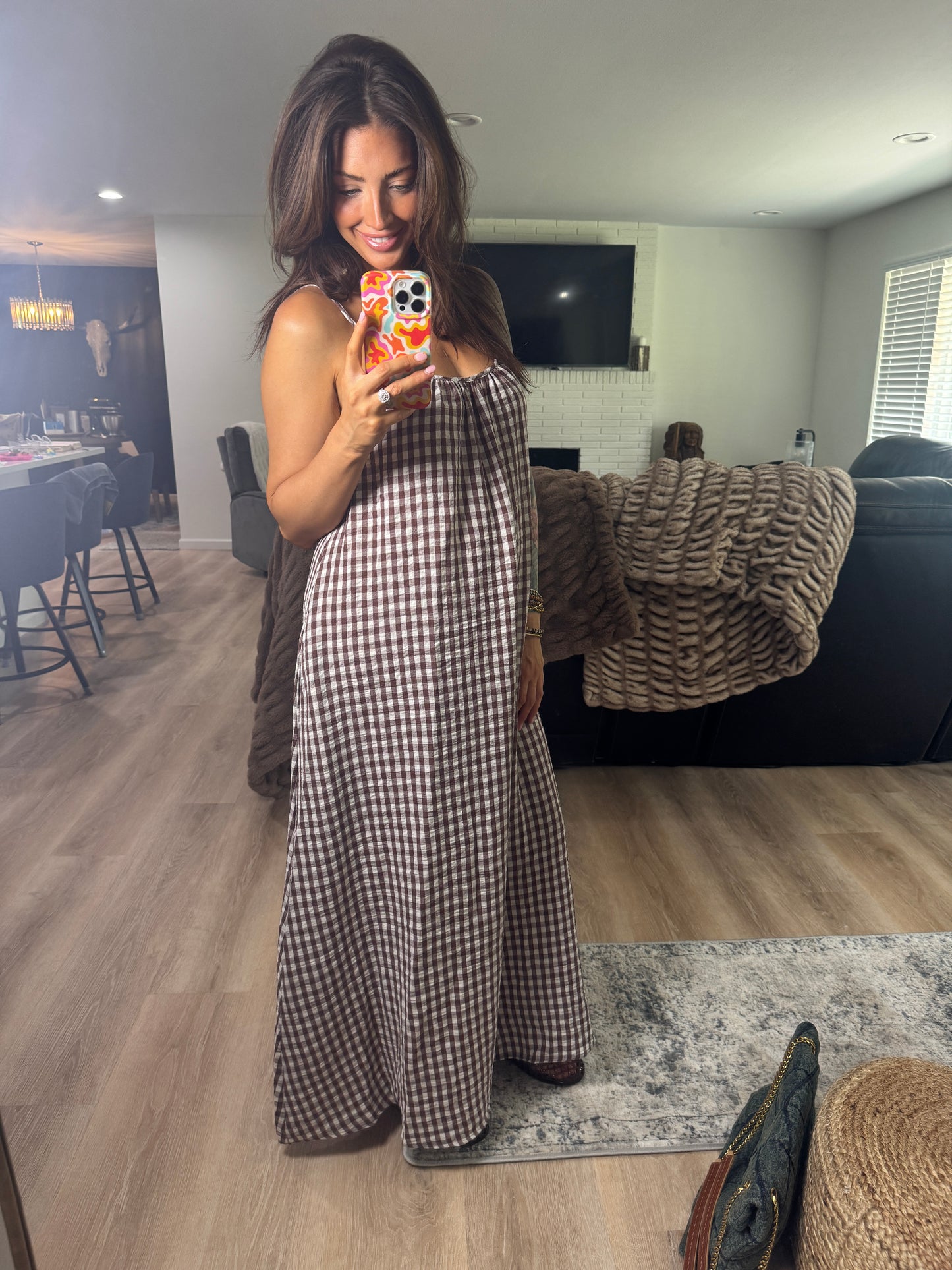 The Sweet Tea Gingham Maxi Dress