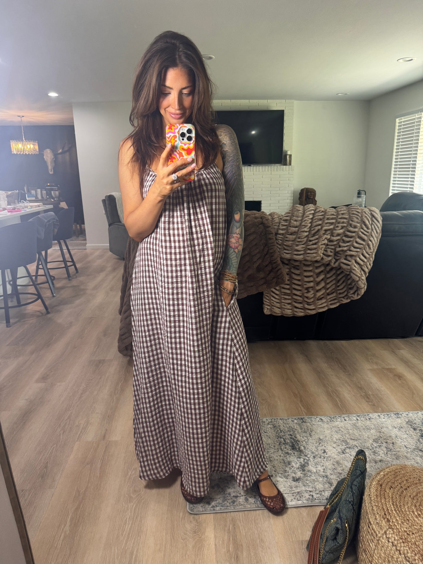 The Sweet Tea Gingham Maxi Dress
