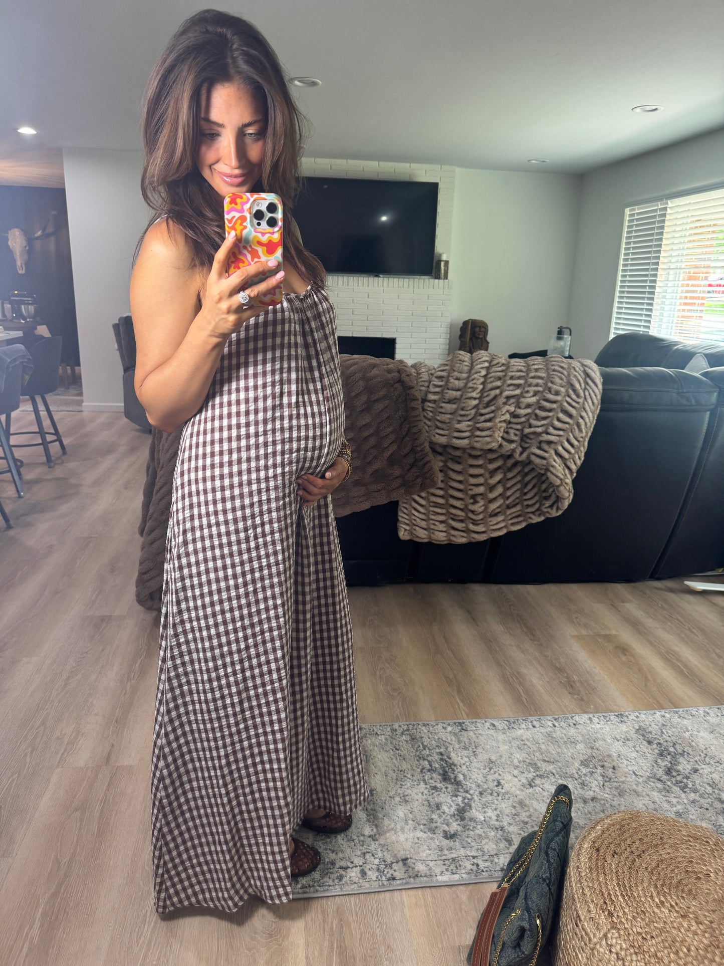 The Sweet Tea Gingham Maxi Dress