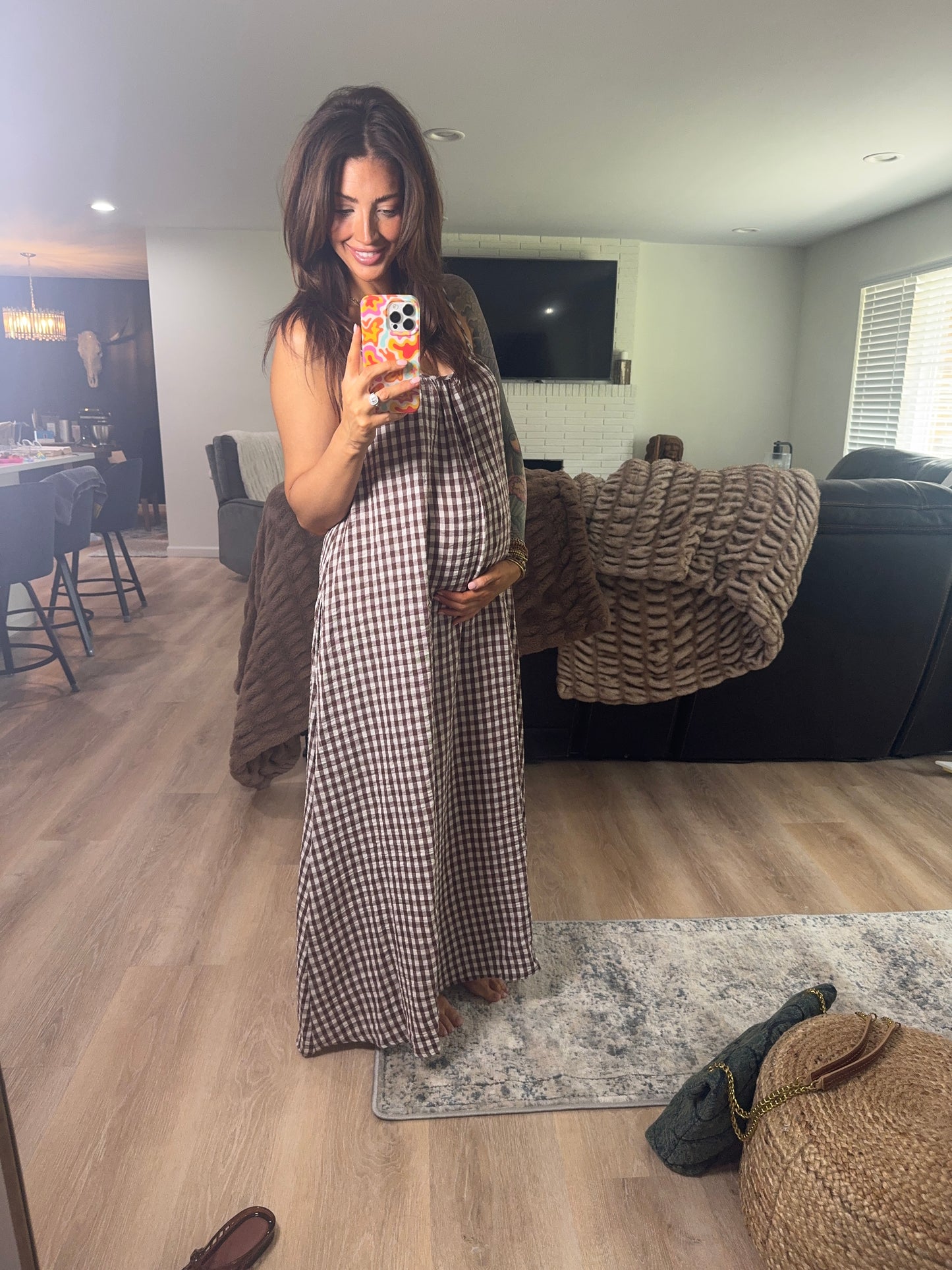 The Sweet Tea Gingham Maxi Dress