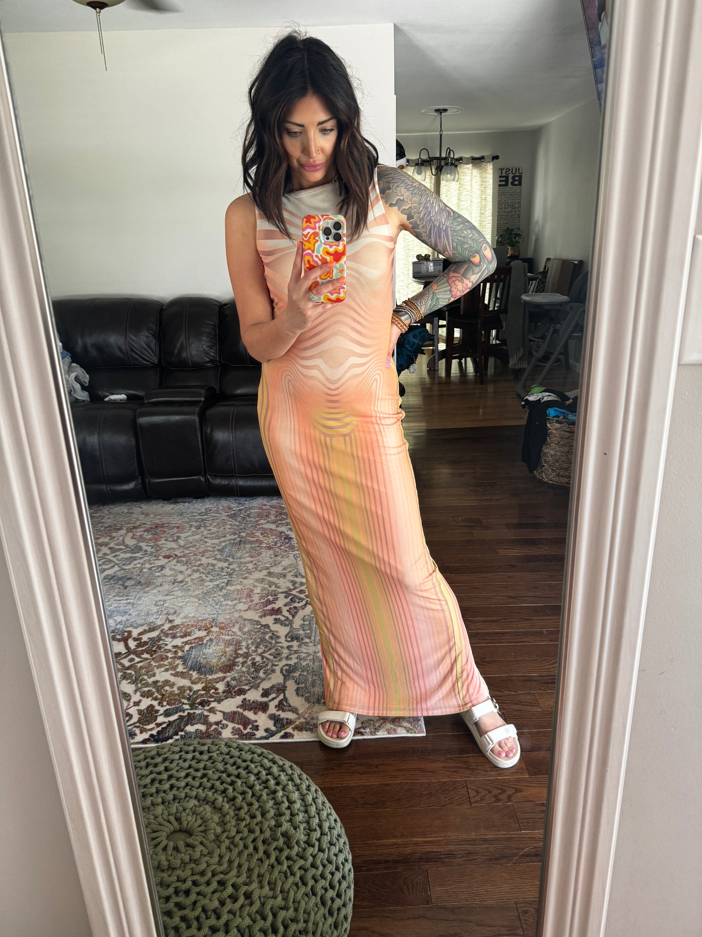 Mesh Maxi Dress